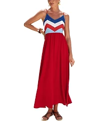 Cupshe Women's Good Taste Chevron Maxi Beach Dress