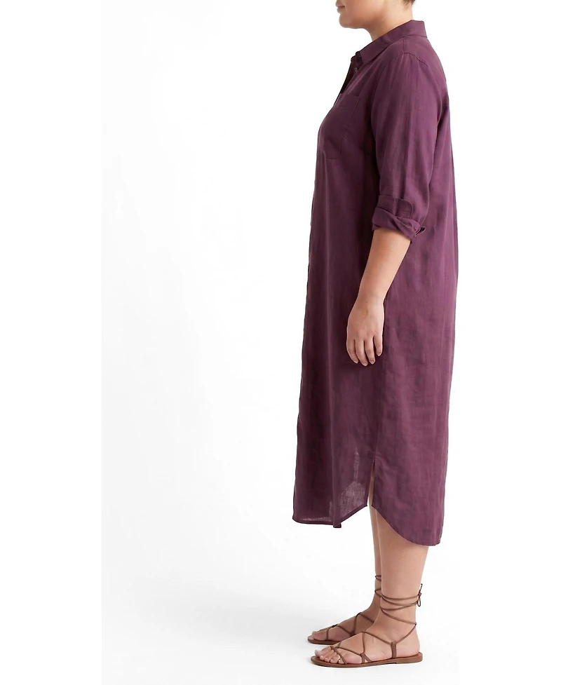 Universal Standard Plus Odeon Linen Shirtdress