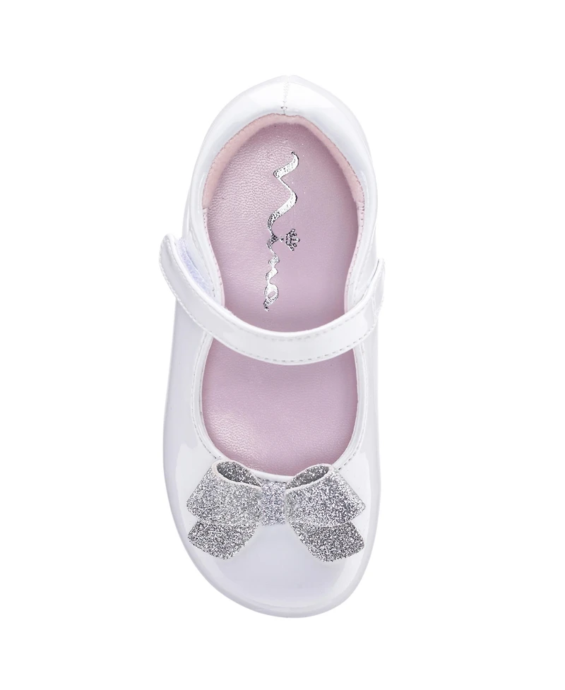 Nina Girls Emee White Patent Mary Jane Dress Shoe