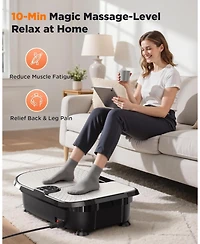 Fed Fitness Vibration Plate Exercise Machine, 400 Lbs Capacity, Lymphatic Drainage, Max Space for Whole-Body Workout and Relaxation at Home