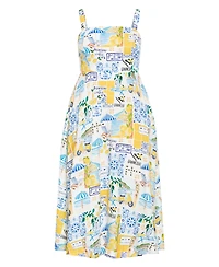 City Chic Women's Collins Amalfi Print Maxi Dress