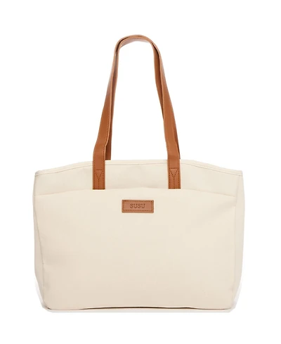 Susu Women's Canvas Laptop Tote Bag Commuter Work Bag Everyday Shoulder Purse