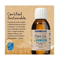 Wiley s Finest Wild Alaskan Fish Oil Peak Omega-3 Liquid Supplement - 2300mg Epa and Dha Omega-3s - Lemon Flavor