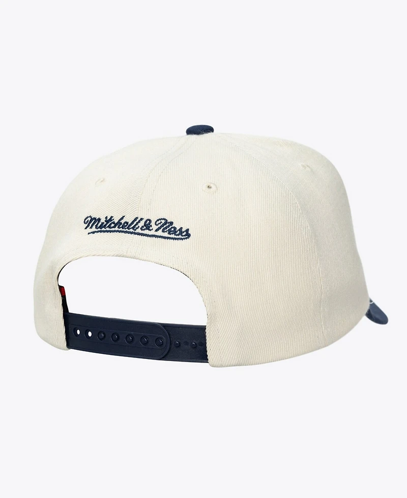 Mitchell & Ness Men's and Women's Cream Boston Red Sox Retro Lines Stretch Snapback Hat