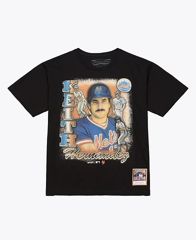 Mitchell & Ness Men's Keith Hernandez Black New York Mets Icon Legendary T-Shirt