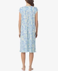 Eileen West Women's Cotton-Blend Cap-Sleeve Waltz Nightgown