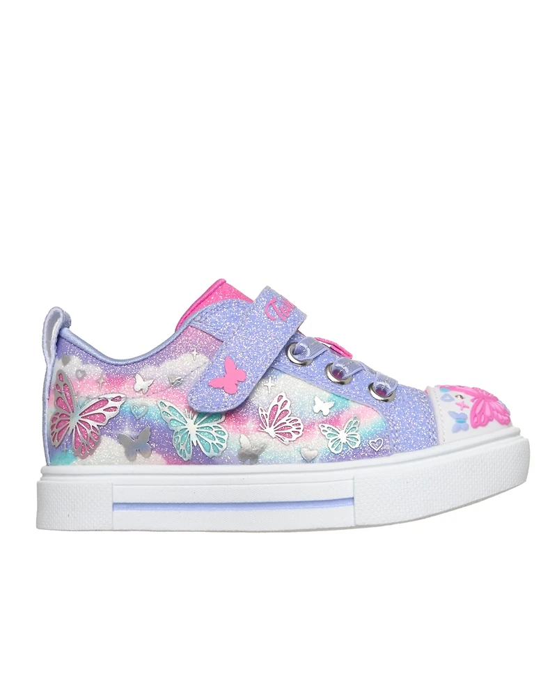 Skechers Toddler Girls Twinkle Toes: Sparks - Butterfly Sky Light-Up Fastening Strap Lifestyle Sneakers from Finish Line