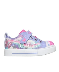 Skechers Toddler Girls Twinkle Toes: Sparks - Butterfly Sky Light-Up Fastening Strap Lifestyle Sneakers from Finish Line