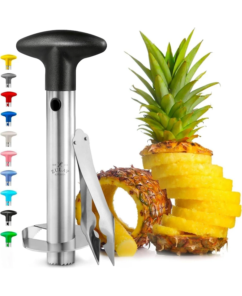 Heavy Duty Pineapple Corer & Slicer + Eye Removal Tool with Reinforced Blade