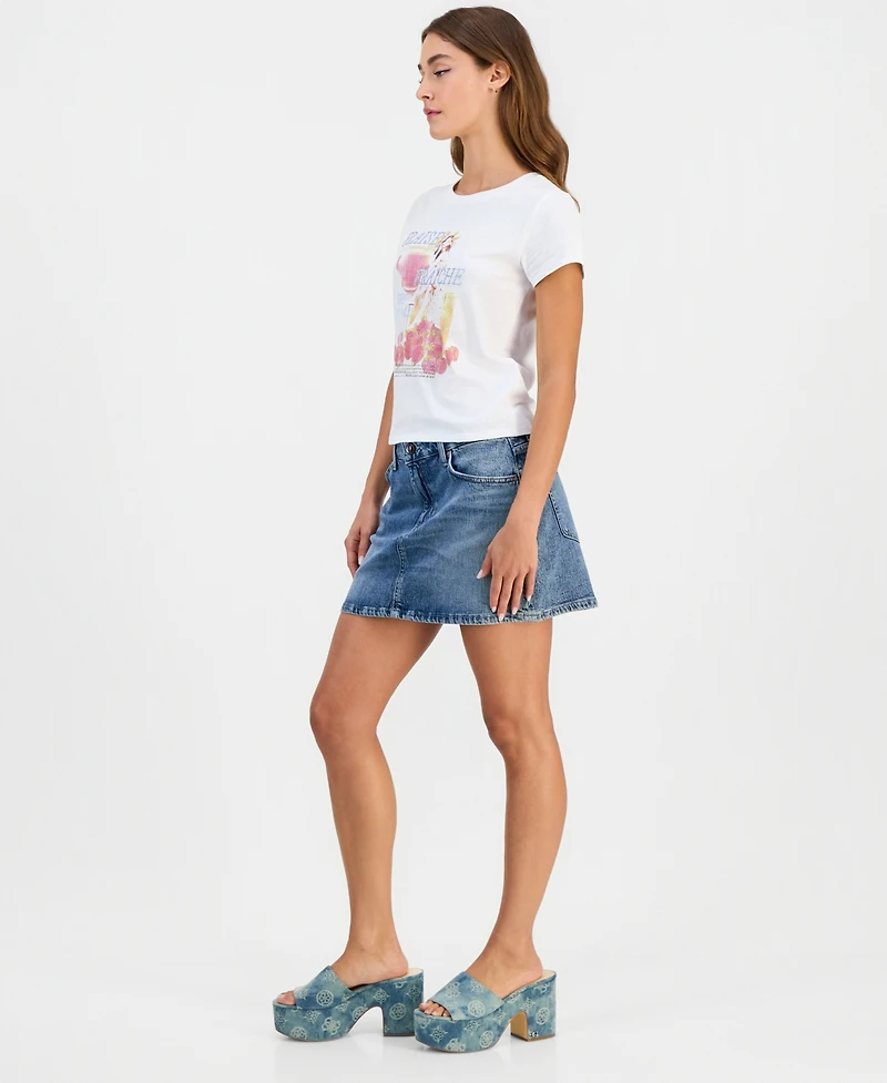 Guess Women's Faith Stretch Denim Mini Skirt
