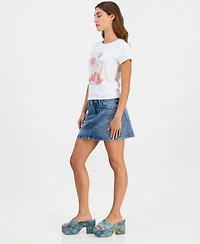 Guess Women's Faith Stretch Denim Mini Skirt