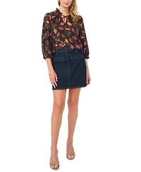 Vince Camuto Women's Ruffle V-Neck Peasant-Sleeve Top