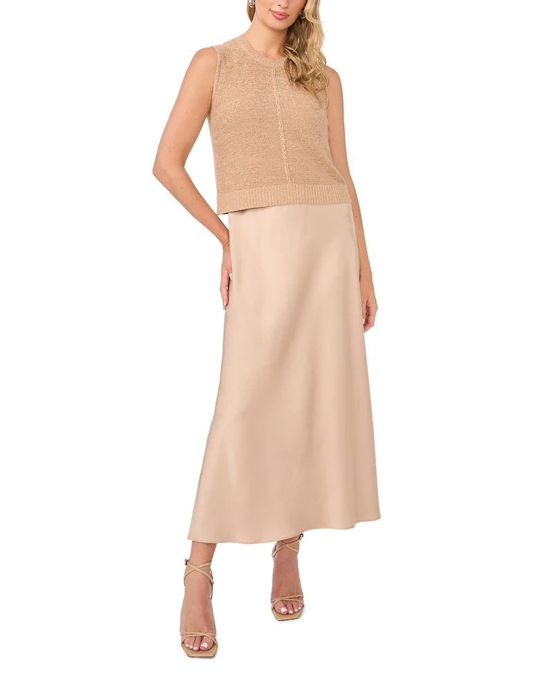 Vince Camuto Women's Sleeveless Tank Top and Slip Dress, 2-Piece Set