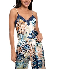 Linea Donatella Women's Printed Top and Cropped Pants, 2-Piece Set