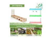 Lucky One Raised Garden Bed with Planter Box and Trellis for Climbing Plants