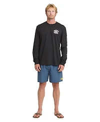 Quiksilver Men's Pacifico Signage Crewneck Long-Sleeve T-Shirt