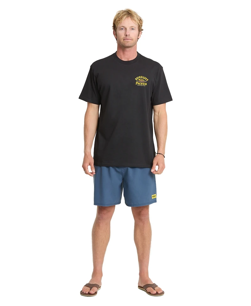 Quiksilver Men's Pacifico Signage Crewneck Short-Sleeve T-Shirt