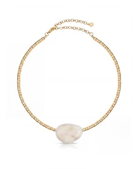 Ettika Gold-Plated Gold Beaded Bone Nugget Necklace