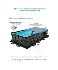 Funsicle 16' x 8' x 42" Oasis Rectangle Outdoor Above Ground Swimming Pool