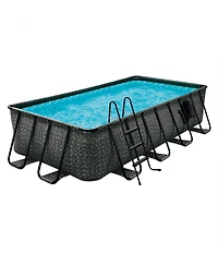 Funsicle 16' x 8' x 42" Oasis Rectangle Outdoor Above Ground Swimming Pool