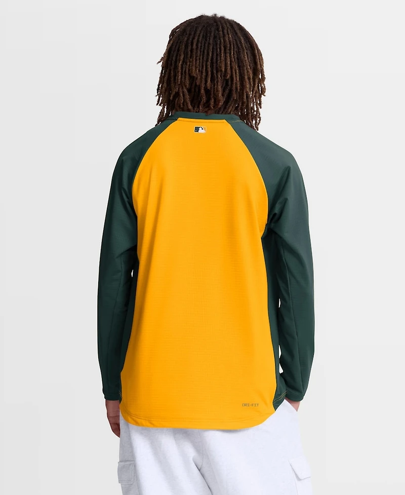 Nike Men's Gold Athletics Authentic Collection Raglan Dri-fit Sweatshirt