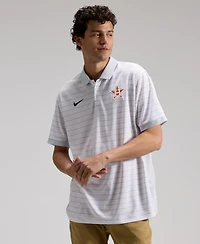 Nike Men's White Houston Astros Authentic Collection Striped Victory Dri-fit Polo Shirt