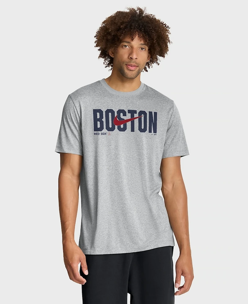 Nike Men's Heather Gray Boston Red Sox Swoosh Legend Dri-fit T-Shirt