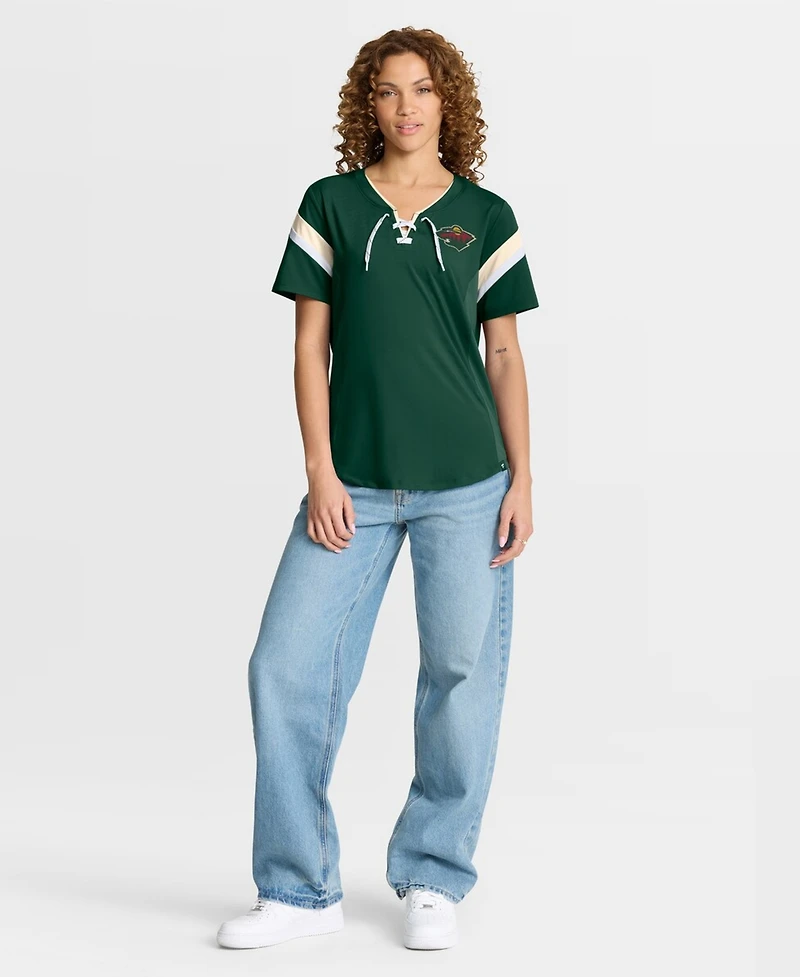 Fanatics Women's Green Minnesota Wild Offside Athena T-Shirt