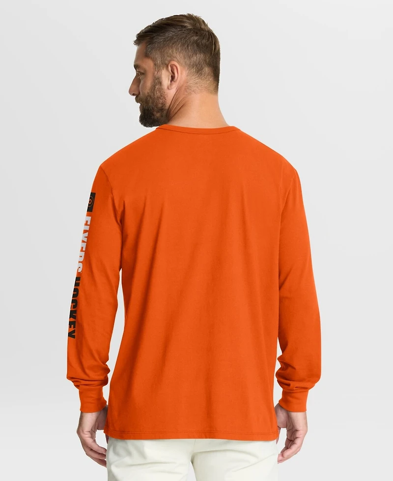 Fanatics Men's Orange Philadelphia Flyers Goal Crease Legacy Long Sleeve T-Shirt