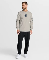Fanatics Men's Cream Minnesota Timberwolves Crossover Collection Ball Screen Action Premium Long Sleeve T-Shirt