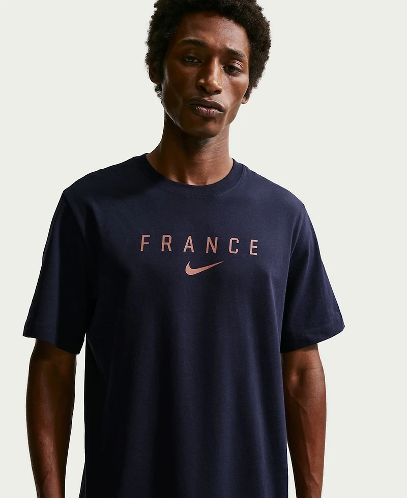 Nike Men's Blue France National Team Wordmark T-Shirt