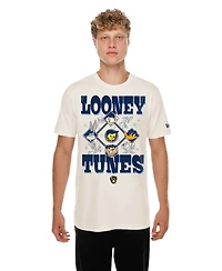 New Era Men's and Women's Cream Milwaukee Brewers Looney Tunes T-Shirt