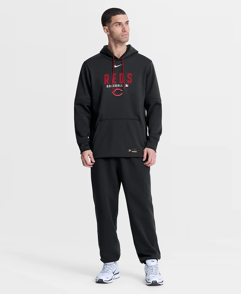 Nike Men's Black Cincinnati Reds Authentic Collection Therma-fit Hoodie