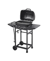 Asagikoiai 2 Burner Propane Gas Grill with Side Burner, Stainless Steel Outdoor Bbq