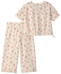 Carter's Toddler Girls' 2T-5T Short-Sleeve Top and Pant, 2-Piece Set