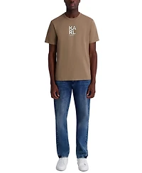 Karl Lagerfeld Paris Men's Broken Mirror Effect Logo Graphic T-Shirt