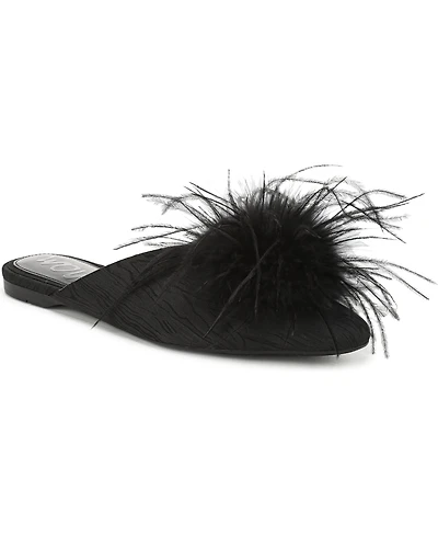 Sam Edelman Women's Khai Feather Slip-On Mule Flats
