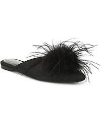 Sam Edelman Women's Khai Feather Slip-On Mule Flats