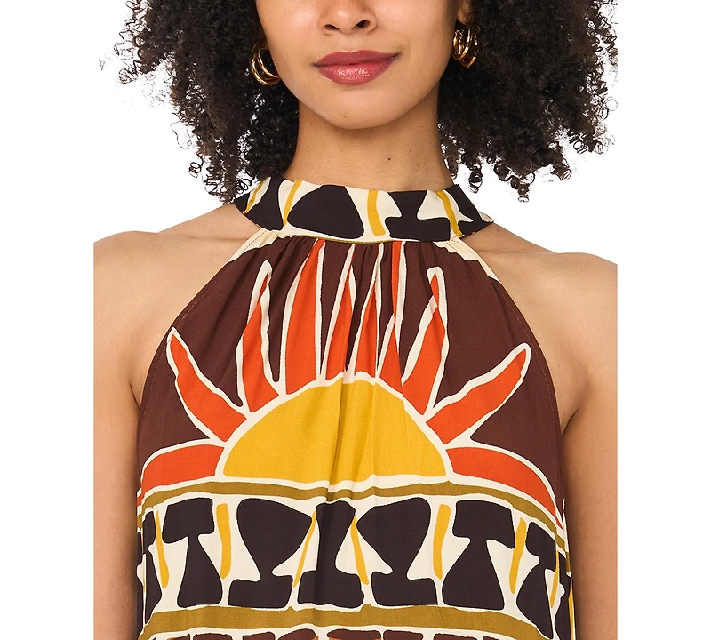 Vince Camuto Women's Halter High Neck Maxi Dress