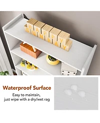 Slickblue Spacious Wood Bookshelf with 5 Open Shelves for Home Organization