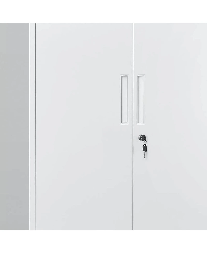 gaomon 35 Inch Metal Storage Cabinet with Lockable Doors and 2 Adjustable Shelves for Garage or Office