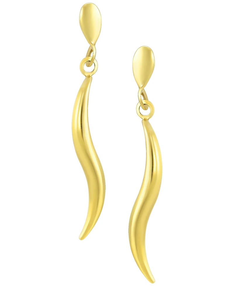 Macy's Polished Twist Dangle Earrings in 10k Yellow Gold