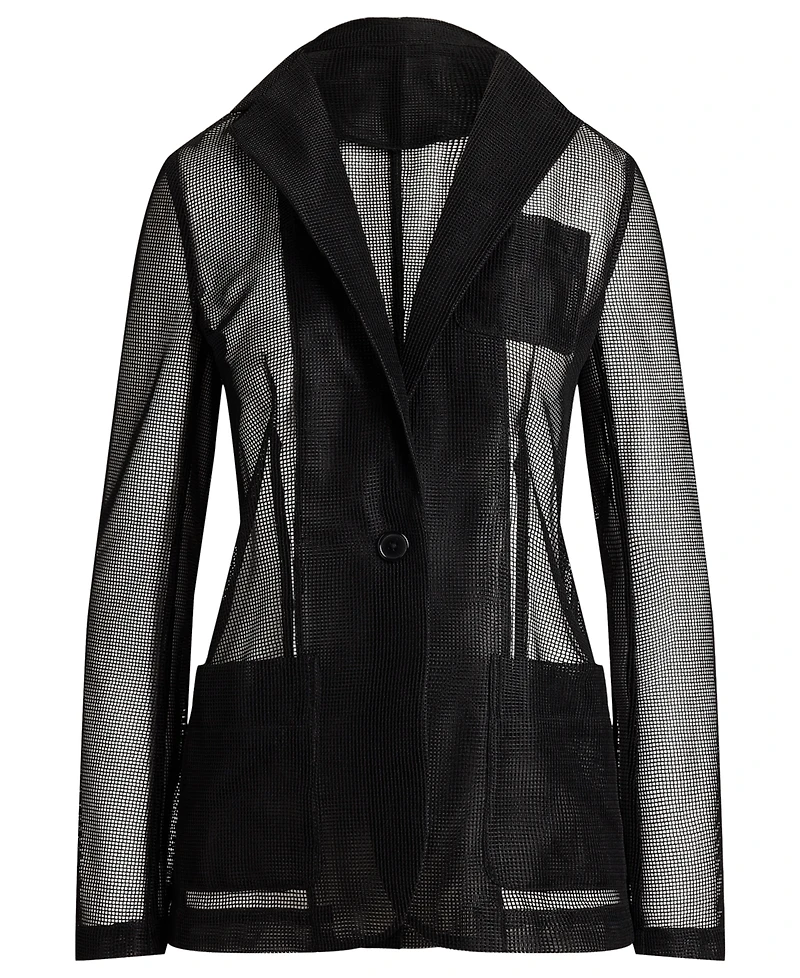 Lauren Ralph Petite Mesh Single-Button Blazer