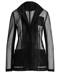 Lauren Ralph Petite Mesh Single-Button Blazer