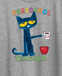 Hybrid Apparel Plus Pete the Cat Preschool Teacher Graphic T-Shirt