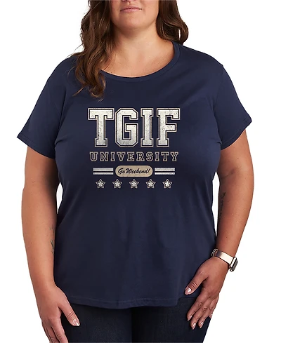 Hybrid Apparel Plus Instant Message Tgif University Graphic T-Shirt