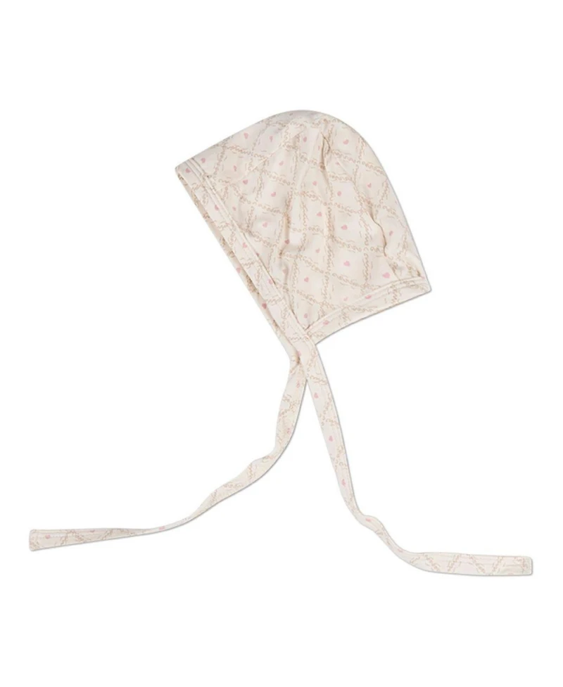 MeMoi Baby Girls Harlequin Heart All Over Print Bonnet