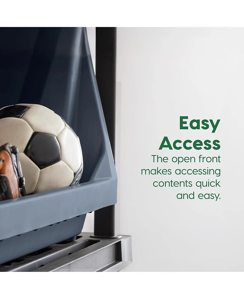 Iris Usa Open Front Storage Bins, Heavy Duty Stackable Bins