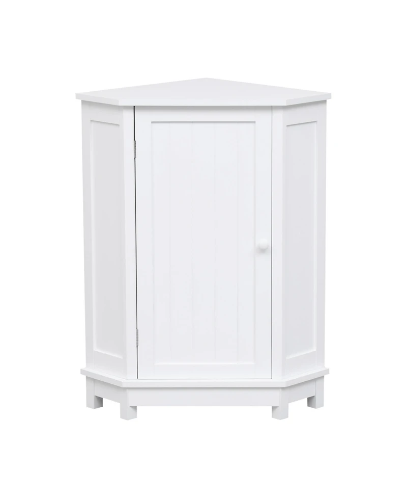 Midola Bathroom Cabinet Triangle Corner Storage Cabinet with Adjustable Shelf Modern Style Mdf Board