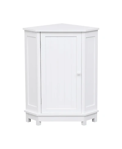 Midola Bathroom Cabinet Triangle Corner Storage Cabinet with Adjustable Shelf Modern Style Mdf Board